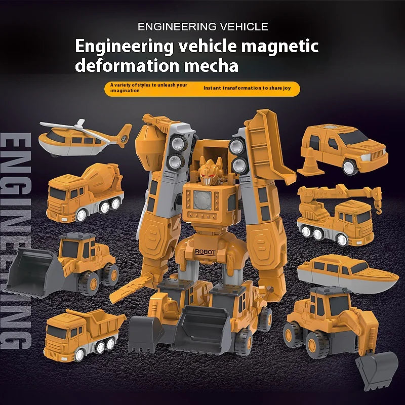 Magnetic Transforming Construction Toy for Kids