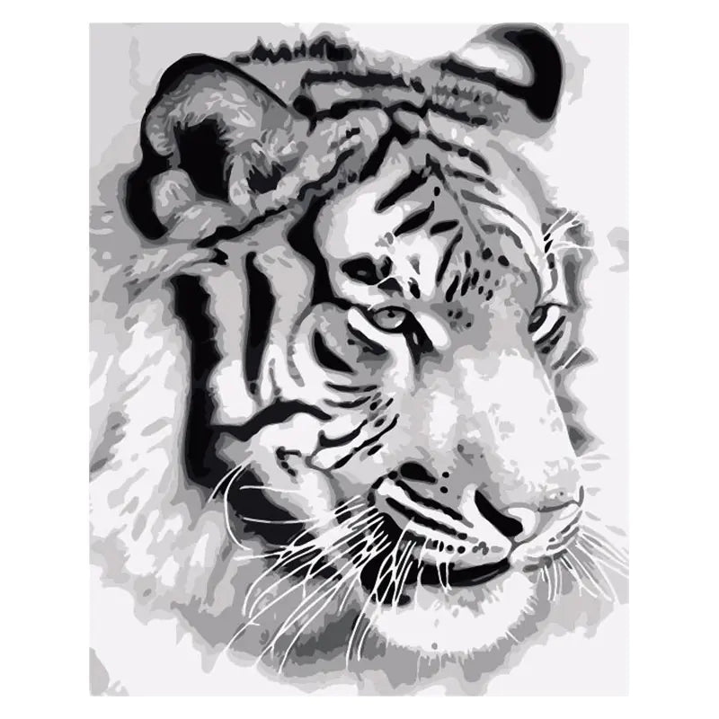 RUOPOTY DIY Acrylic Tiger Wall Art for Home Decor
