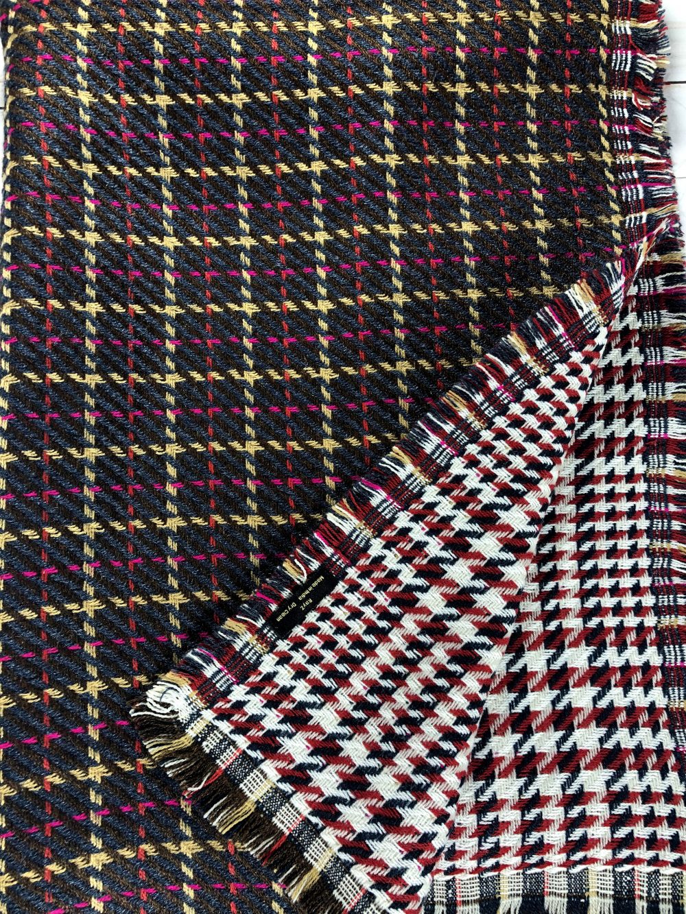 Brown Tartan Pattern Blanket Scarf-6