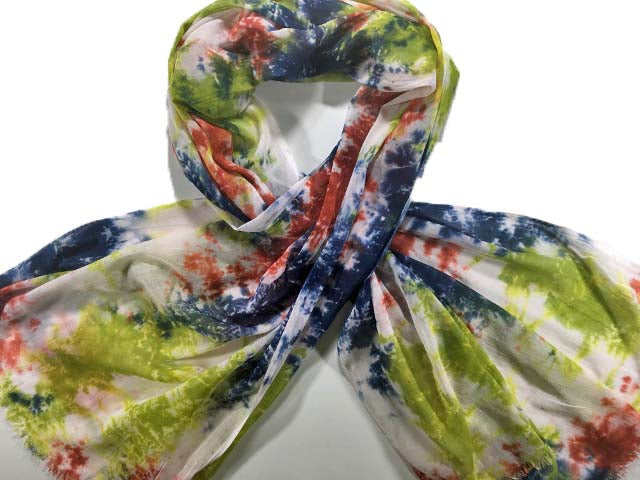 Handmade Cotton Tie-Dye US Flag Scarf-2