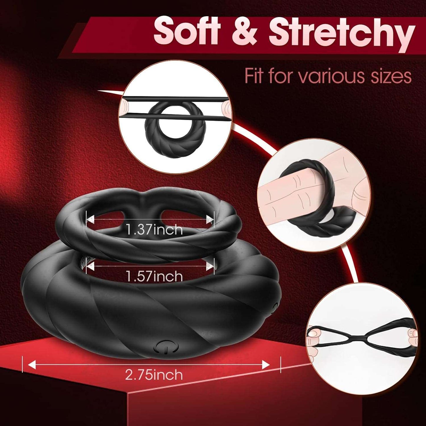VibeCircle Dual Stimulation Penis Ring-3