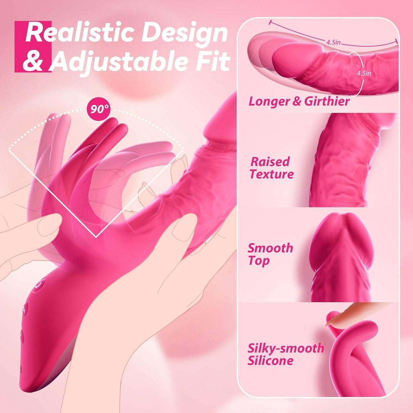 VibeFlutter Heating Rabbit Stimulation Dildo Clit Vibrator-2