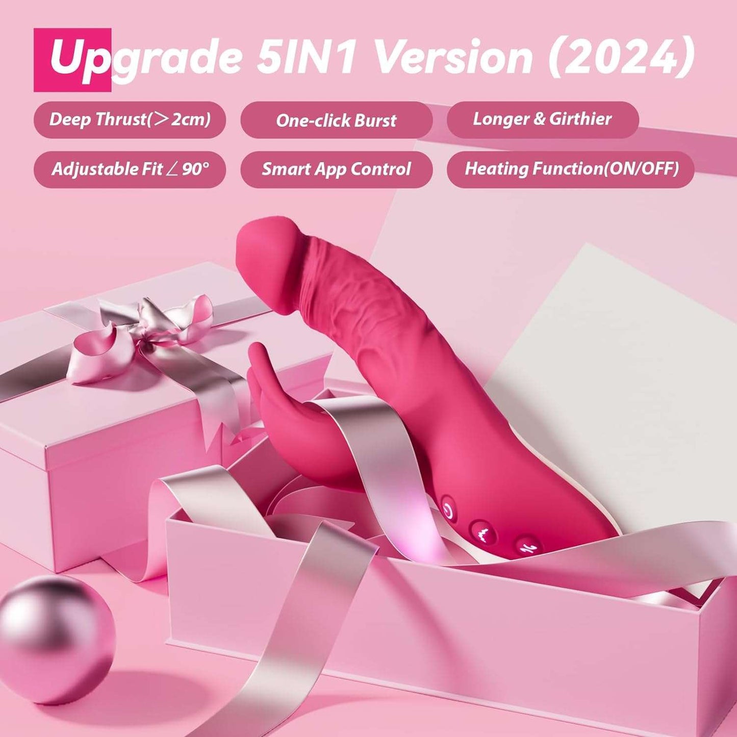 VibeFlutter Heating Rabbit Stimulation Dildo Clit Vibrator-4