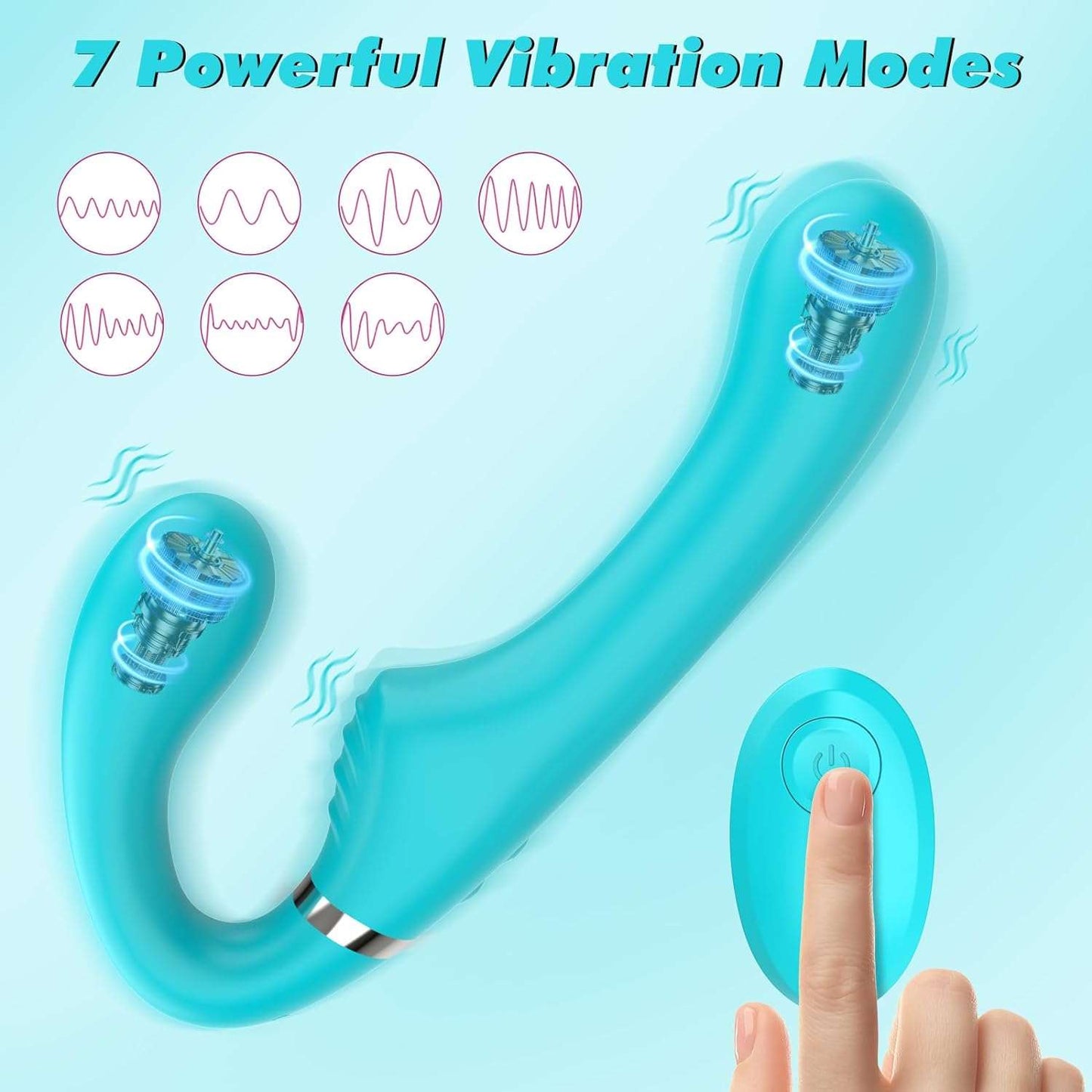 Vibrating Double-Ended Strap-On Dildo for Intense Pleasure-1