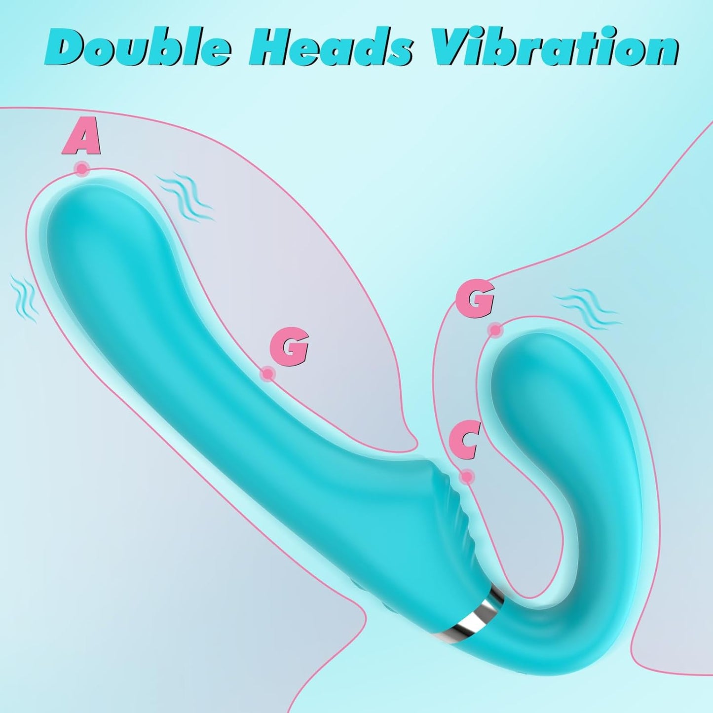 Vibrating Double-Ended Strap-On Dildo for Intense Pleasure-2