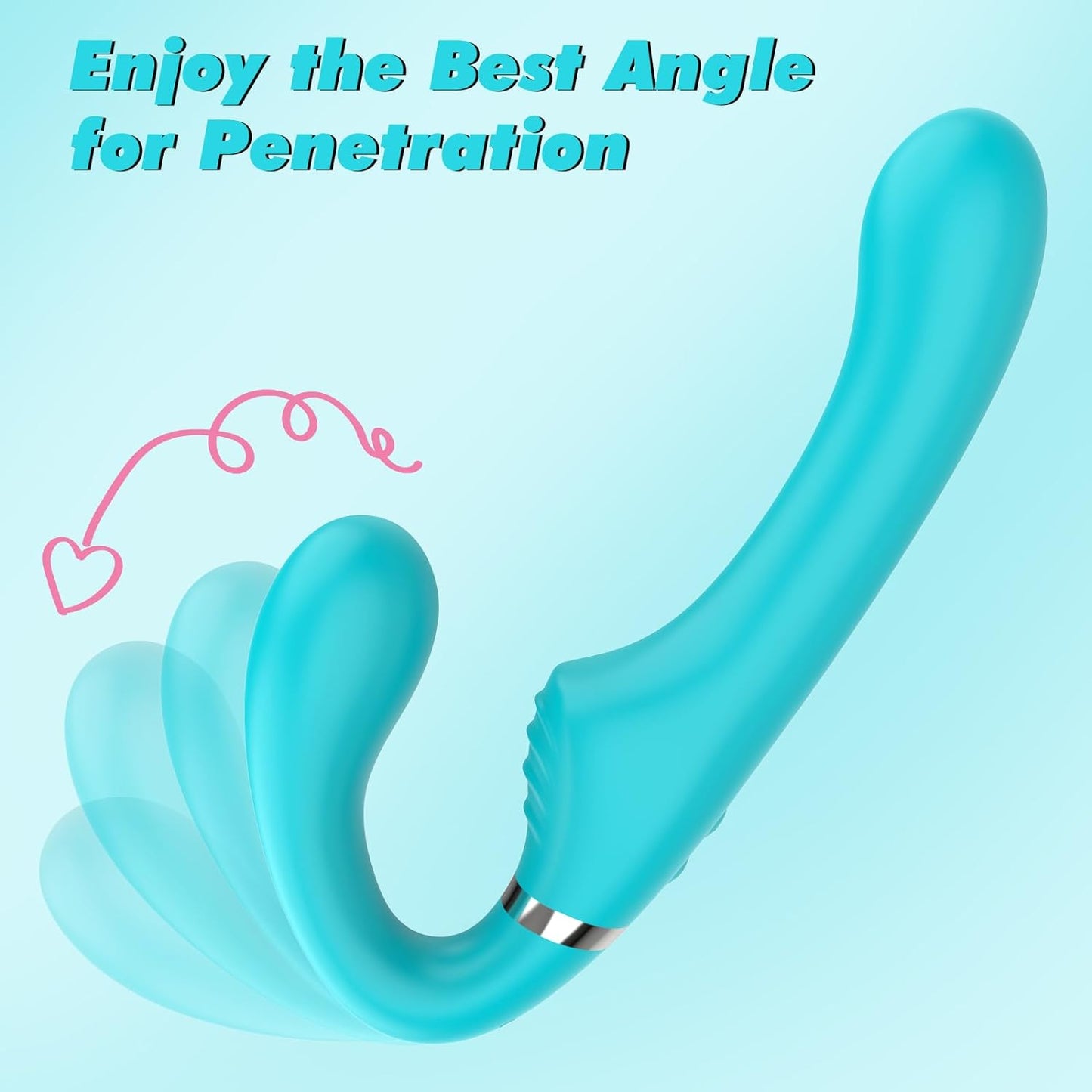 Vibrating Double-Ended Strap-On Dildo for Intense Pleasure-3