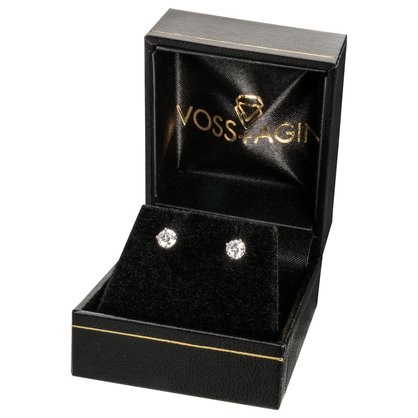1.00 CTW Genuine Certified Moissanite Stud Earrings in Solid 14K White or Yellow Gold-4