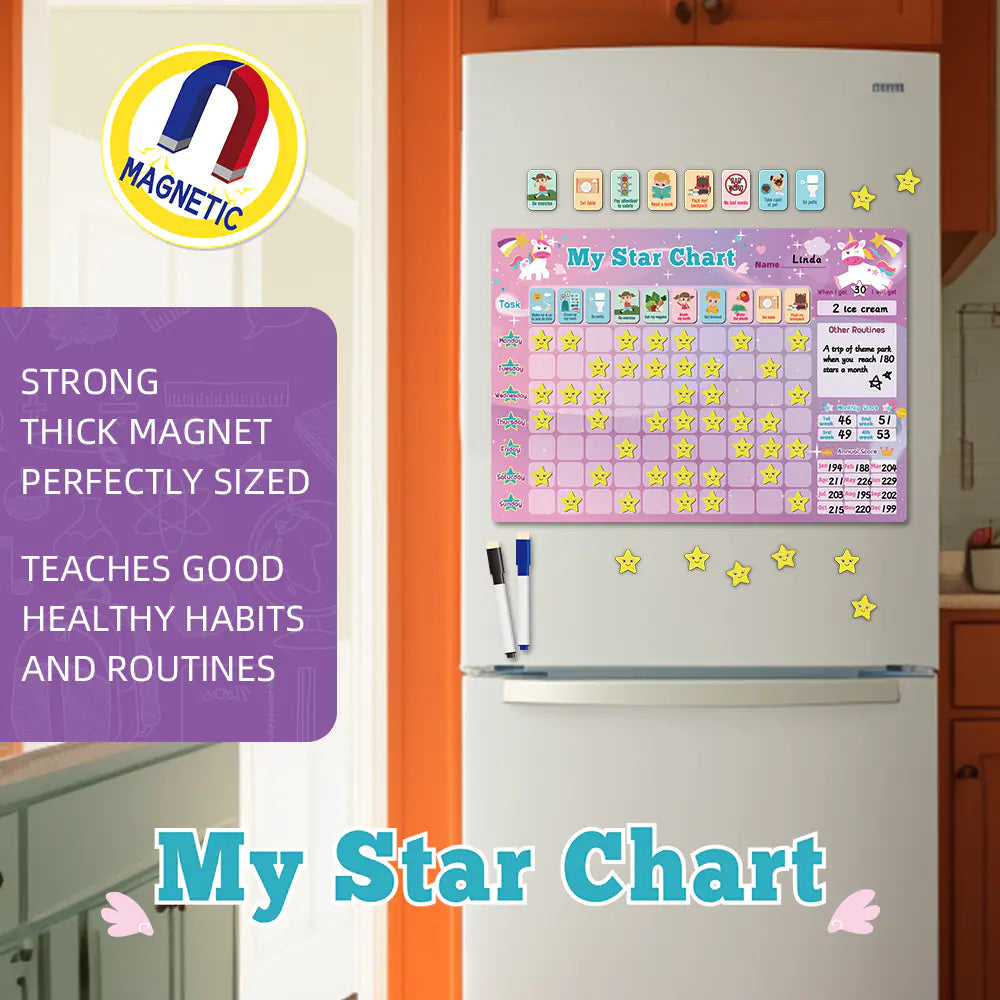 Magnetic Reward Chart for Kids' Habits and Behavior