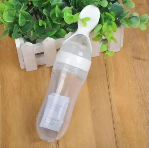 Silicone Baby Bottle, Rice Cereal Spoon, Feeding Bottle