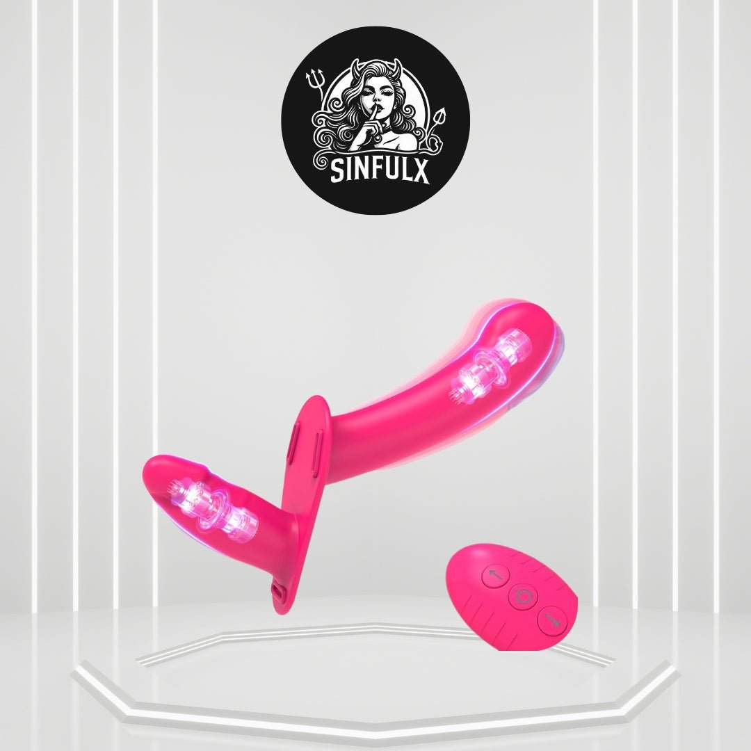 WireX Remote Control Strap On Dildo Vibrator-0