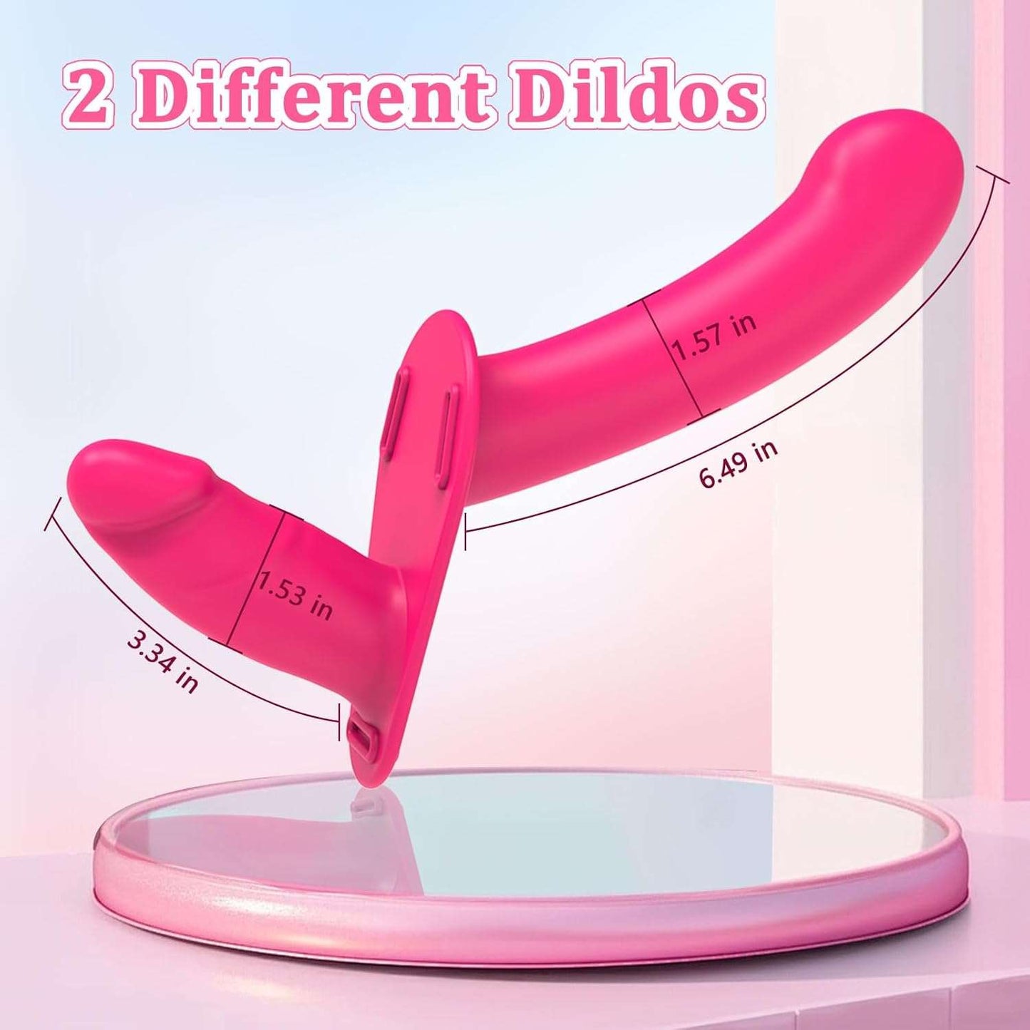 WireX Remote Control Strap On Dildo Vibrator-4