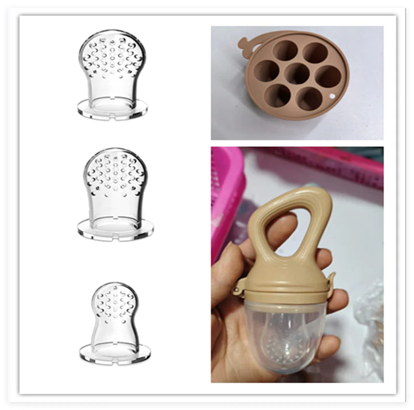 Baby Wheat Straw Food Feeder with Silicone Nipple