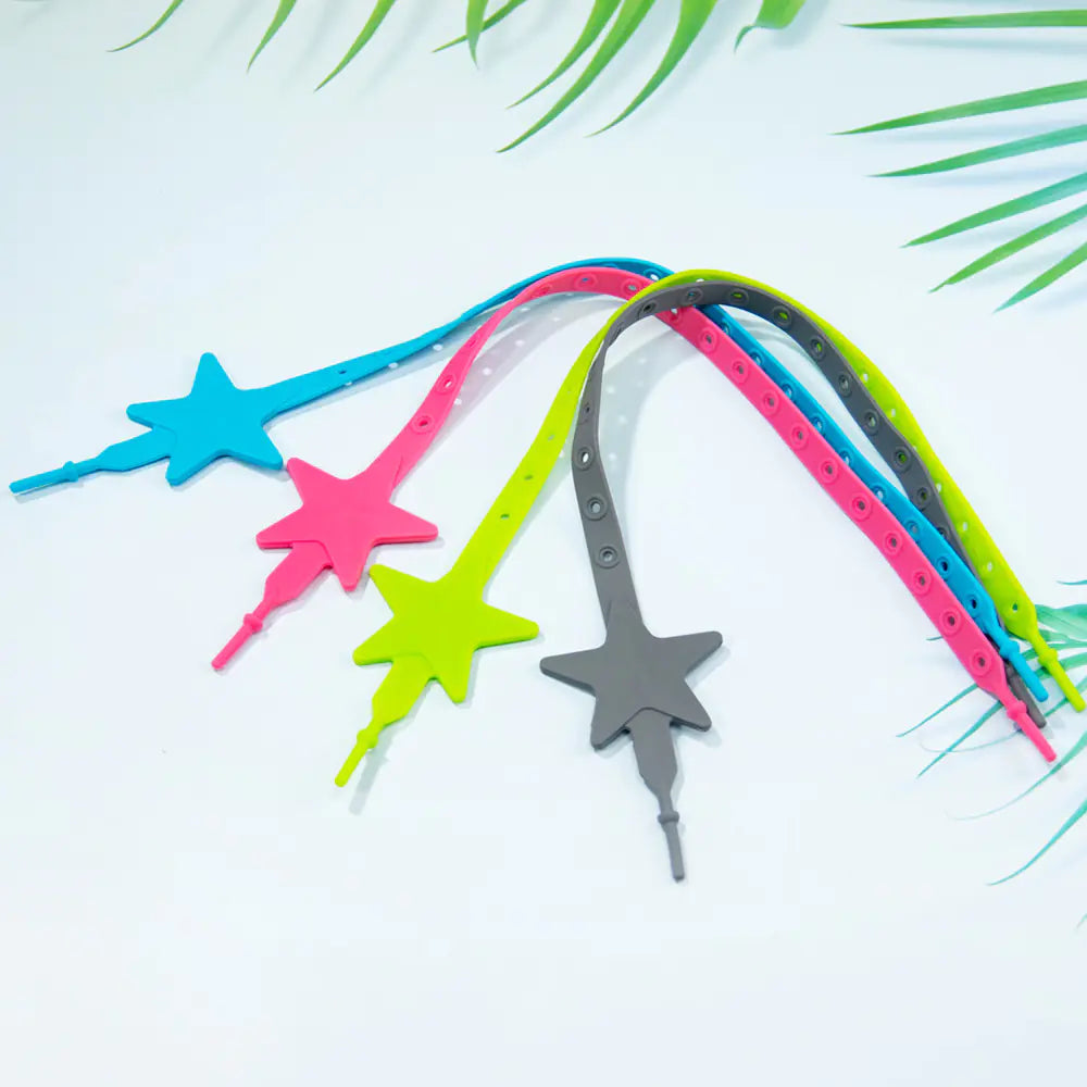 Silicone Star Pacifier Chain and Stroller Hook Organizer