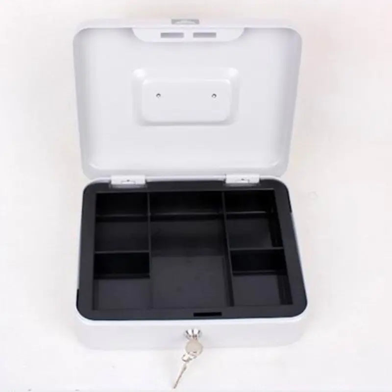 Jelis Double-Layer Metal Cash Box with Lock