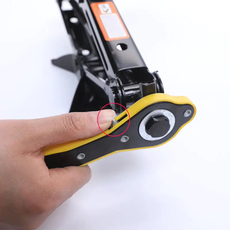 Car Jack with Ratchet Wrench and Manual Handle