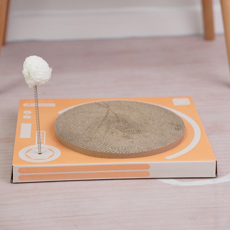 The Ultimate Cat Entertainment Center: Radio Cat Scratcher With Integrated Cat Litter-2