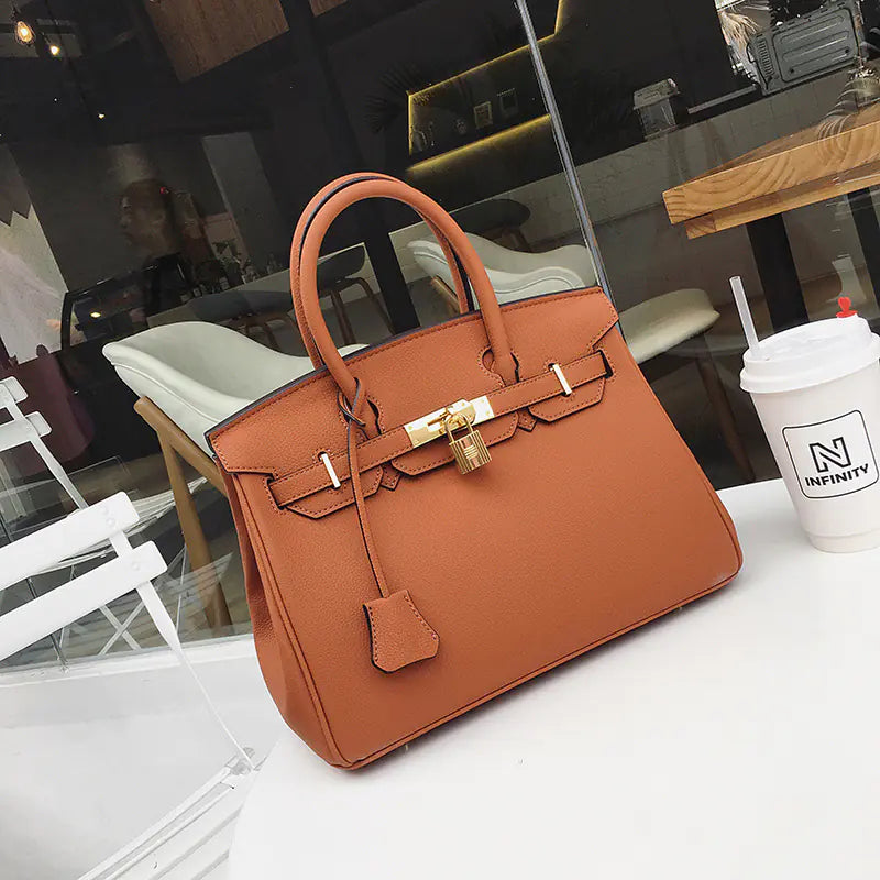 Mini Genuine Leather Platinum Tote Bag for Women