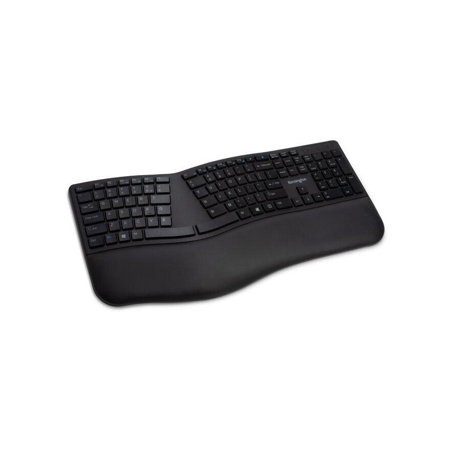 Kensington Pro Fit Ergo klávesnica Univerzálne Bezdrôtové RF + USB QWERTZ Nemecký Čierna (K75401DE)-0