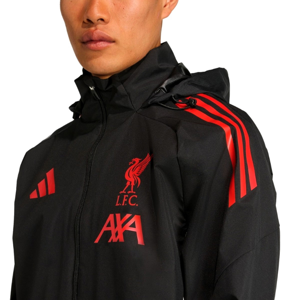 Liverpool FC black training rain jacket 2025/26 - Adidas-1