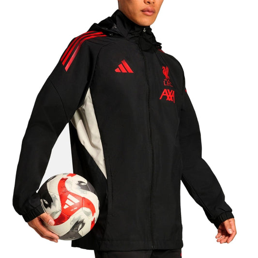 Liverpool FC black training rain jacket 2025/26 - Adidas-0