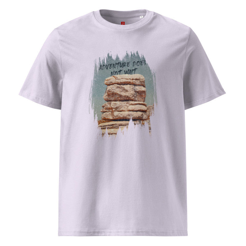 Adventure Does Not Wait - Organic Cotton T-Shirt – Rock Formation Design-3