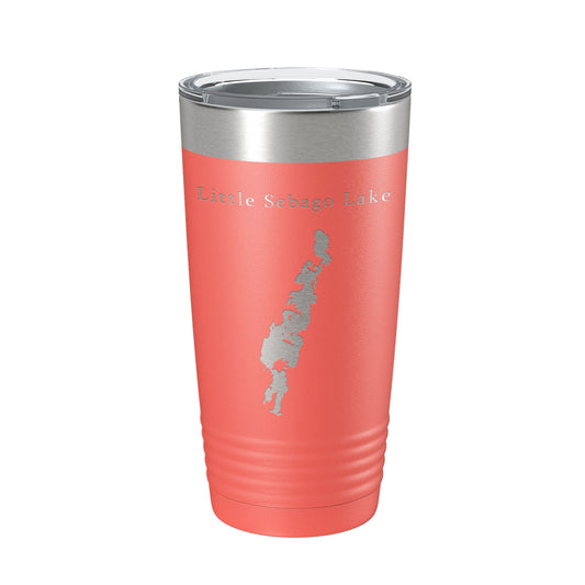 Little Sebago Lake Map Tumbler Travel Mug Insulated Laser Engraved Coffee Cup Maine 20 oz-20