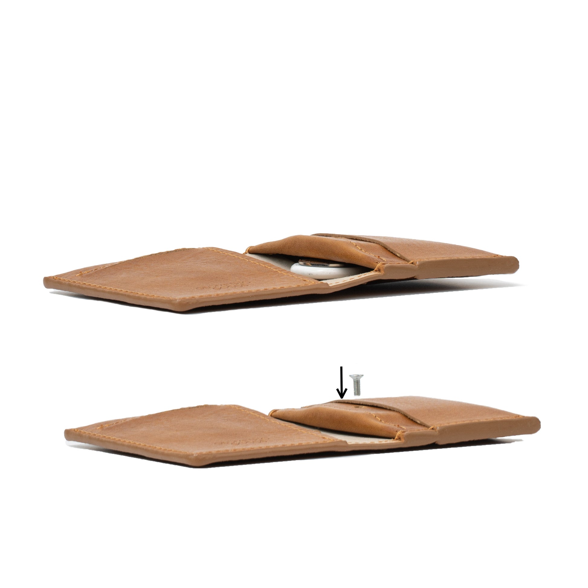 Leather AirTag Card Wallet - The Minimalist 5.0-1