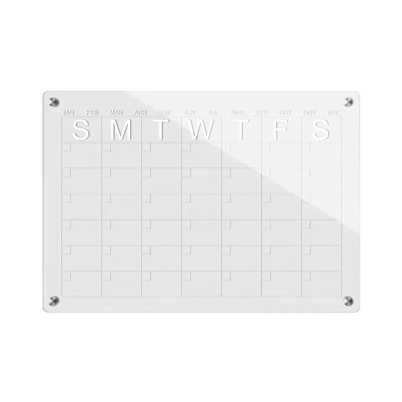 Acrylic Writable Dry Erase Weekly Meal Planner Board