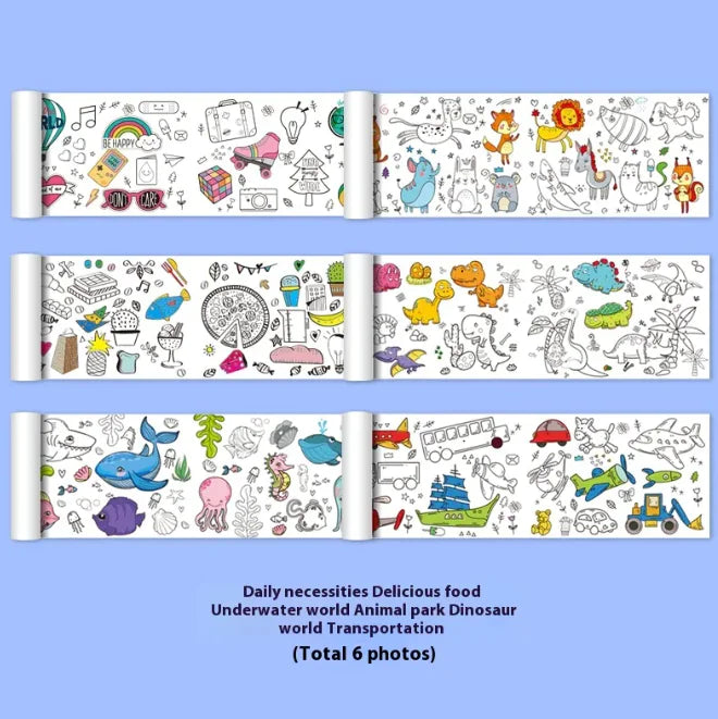Kids Graffiti Coloring Scroll Roll