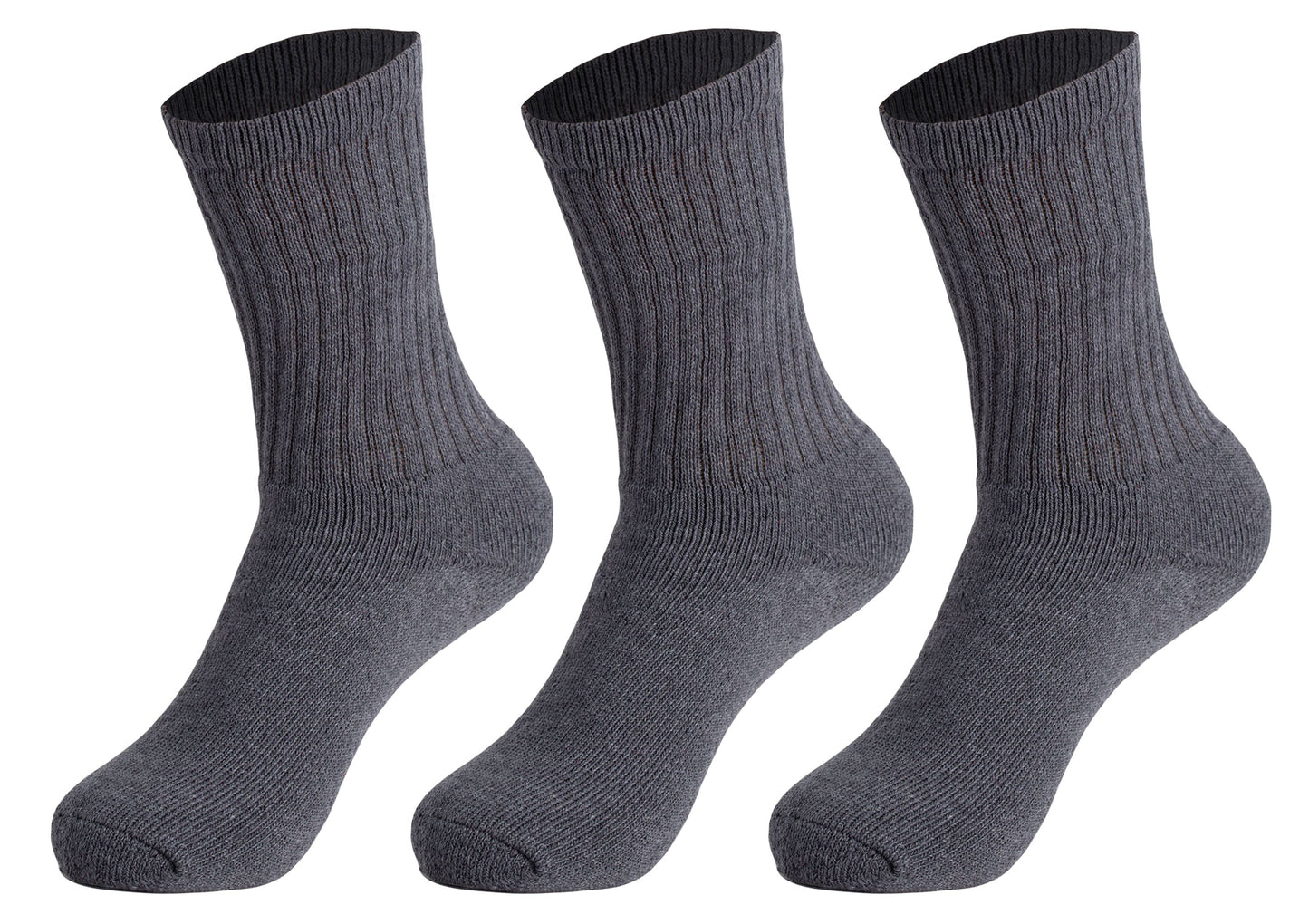 3 Pairs Cotton Crew Socks for Women – Soft, Breathable & Cushioned Athletic Sport Socks, Size 9-11-1