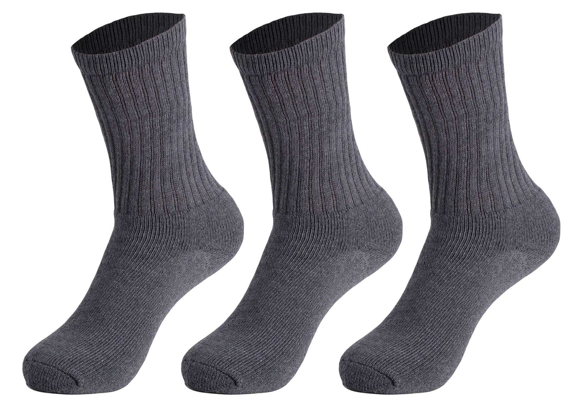 3 Pairs Cotton Crew Socks for Women – Soft, Breathable & Cushioned Athletic Sport Socks, Size 9-11-1