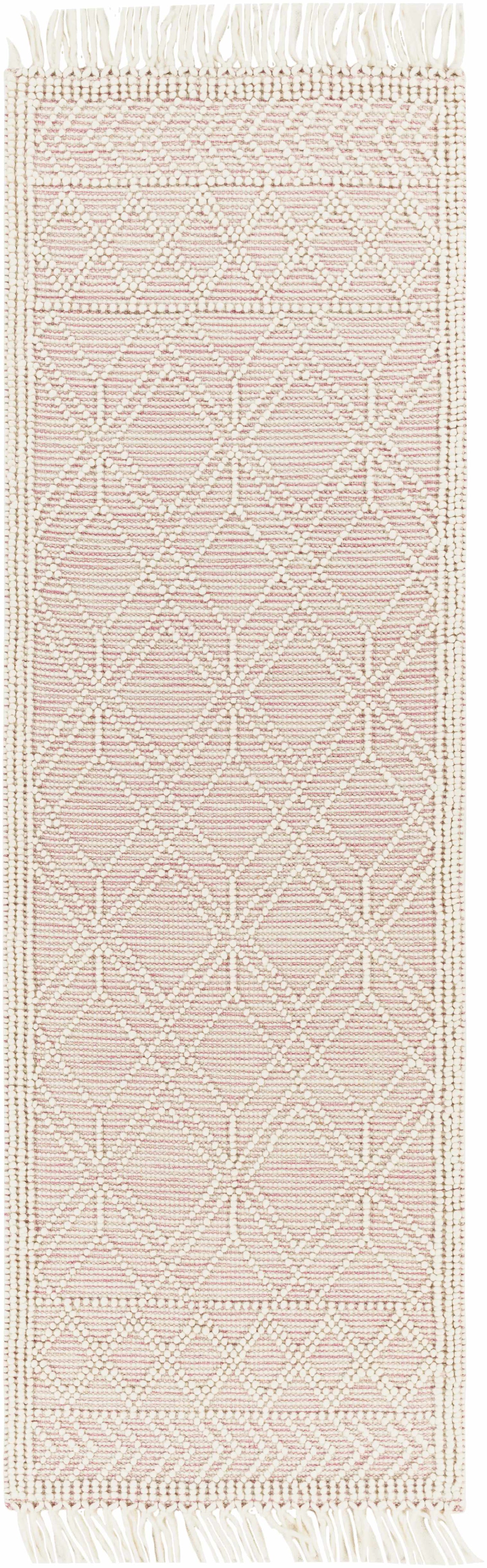 Ramsbury Soft Pink Wool Rug-5