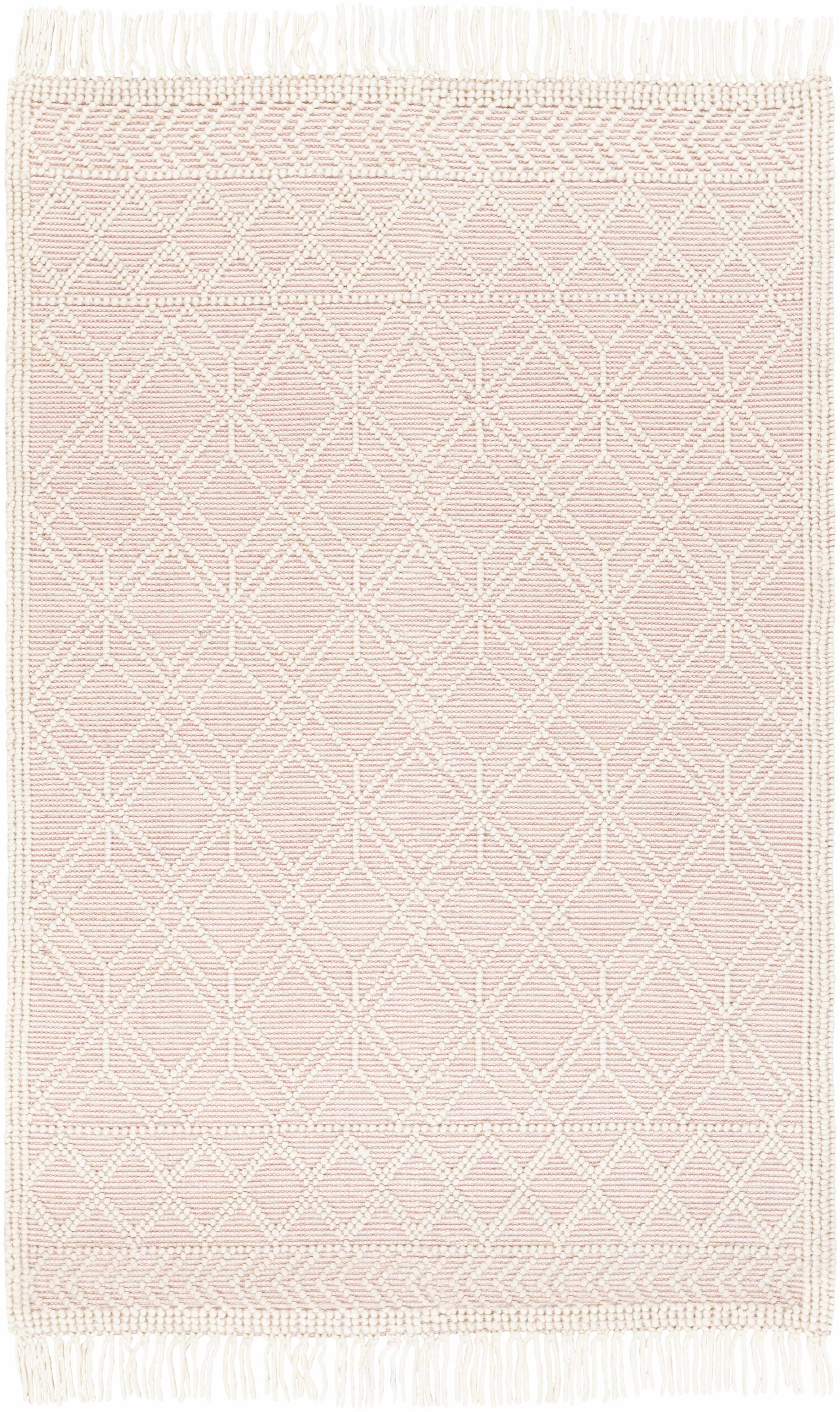 Ramsbury Soft Pink Wool Rug-1