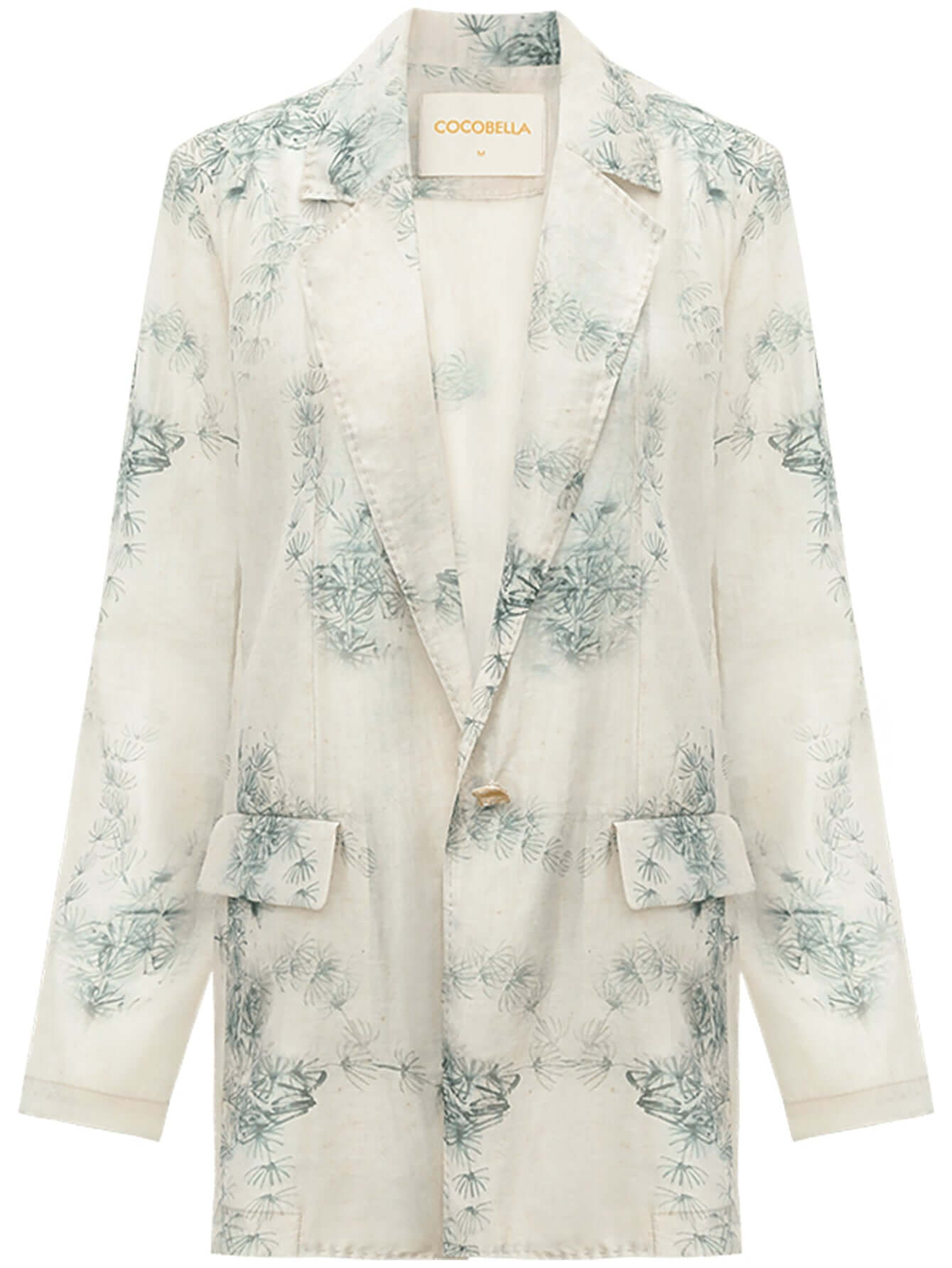 Artistic Green Print Blazer-3