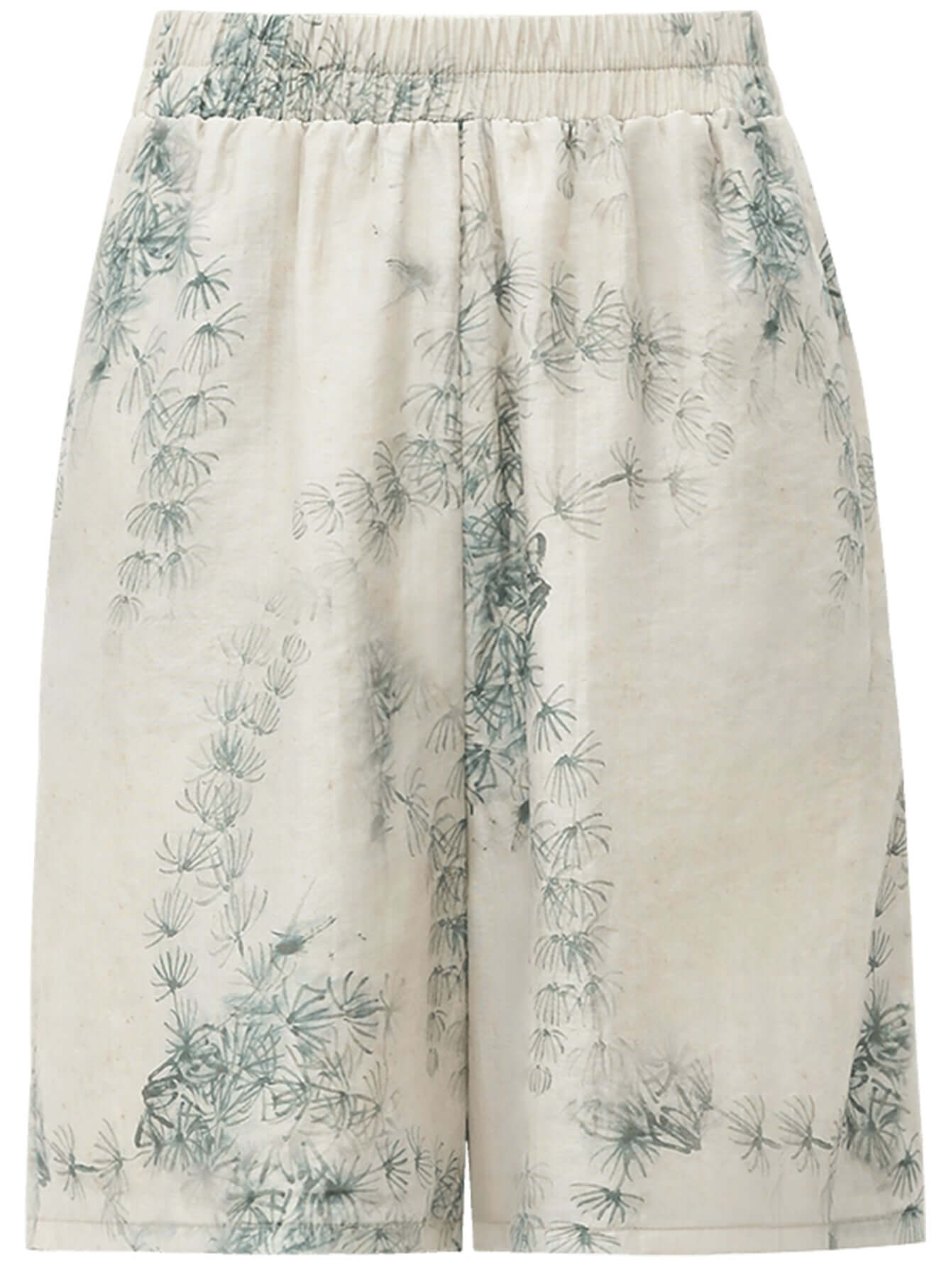 Artistic Green Printed Shorts-3