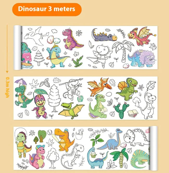 Kids Graffiti Coloring Scroll Roll