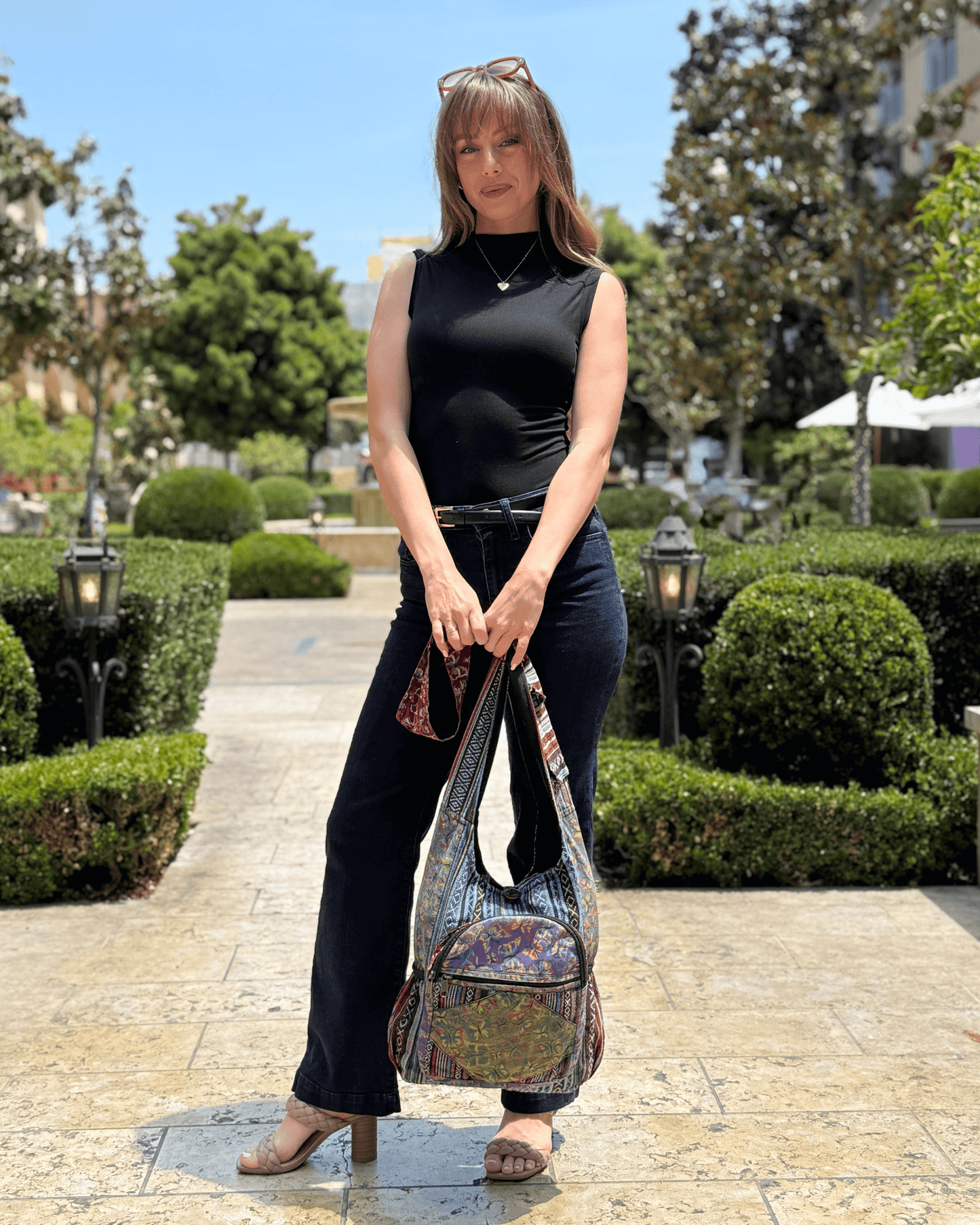 Kathmandu Collection Butterfly Design Hobo Bag-4