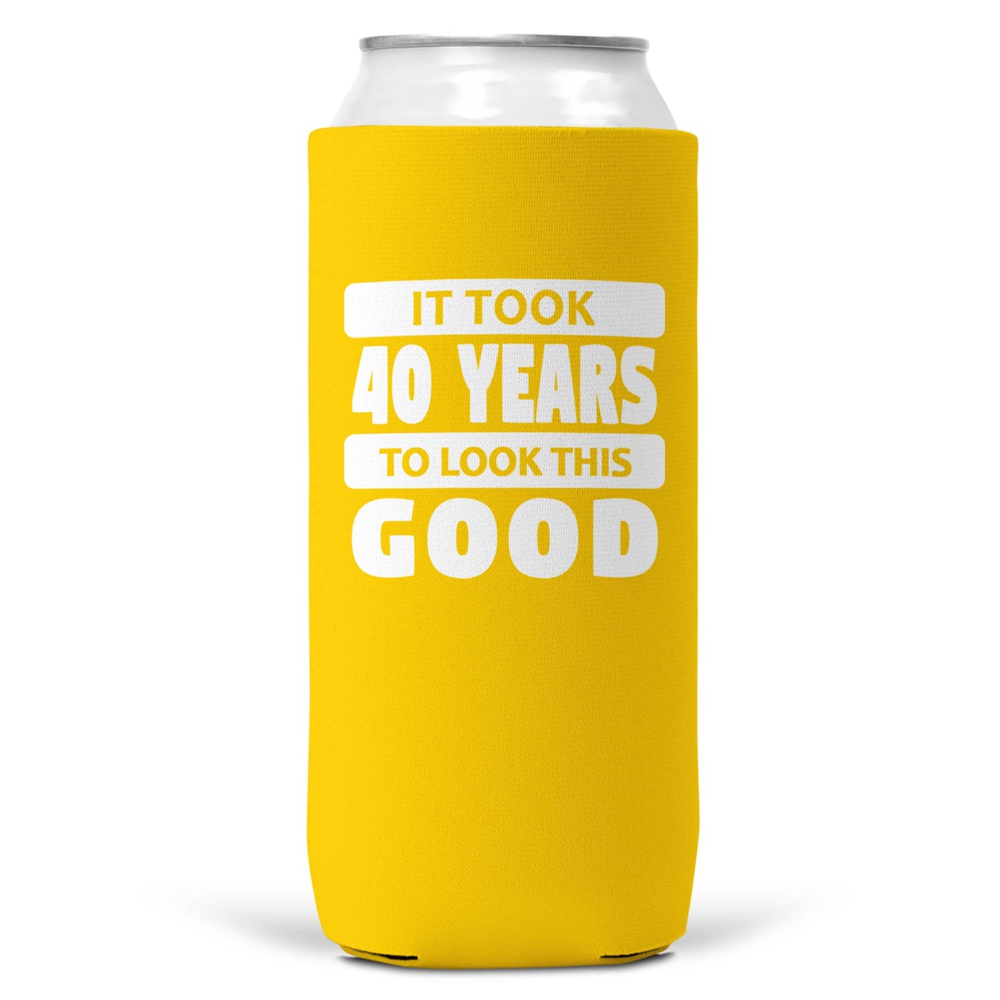 It Took 40 Years To Look This Good SLIM CAN Coozie/Cooler-8