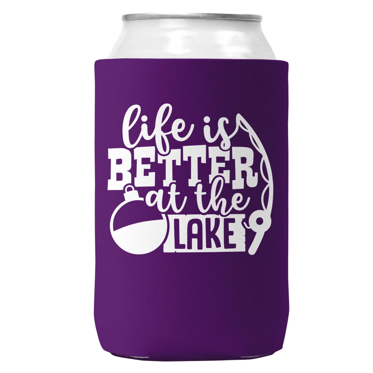 Life is Better at the Lake Can Coozie Cooler for 12oz Cans-5