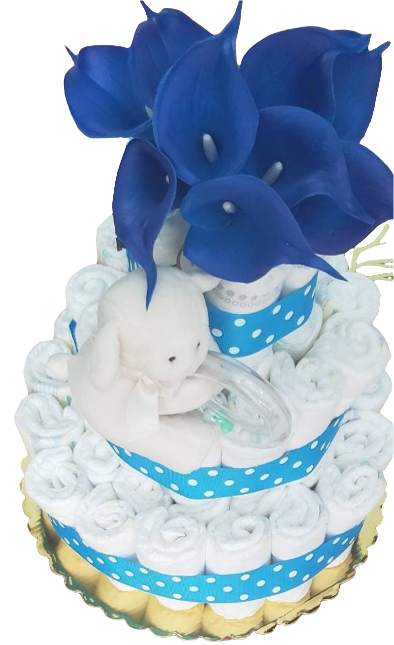 Flower Baby Girl Diaper Cake-4