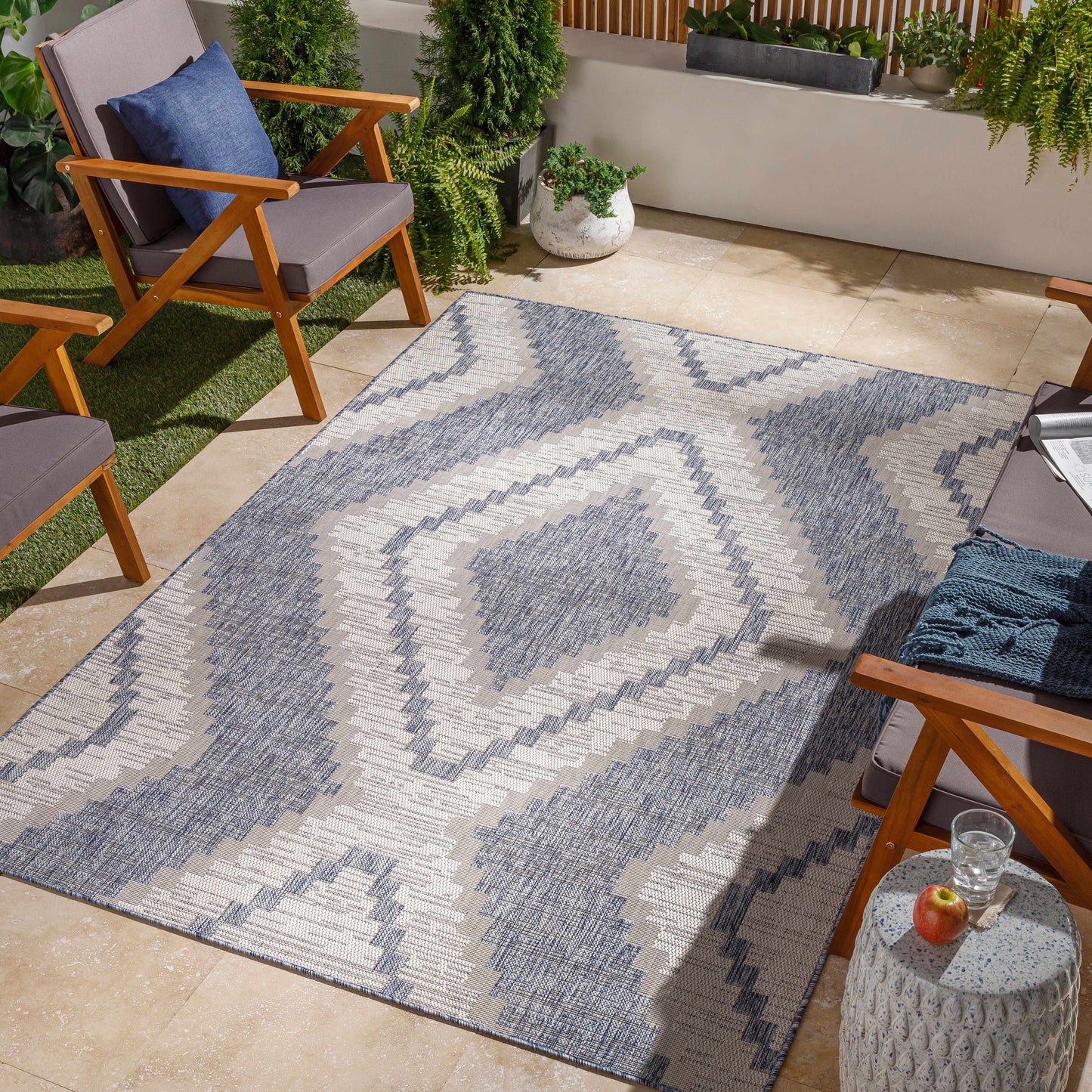 McCrory Pale Blue Flat Rug-0