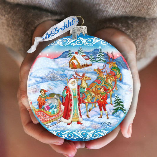 Long-awaited Courier Glass Ornament Limited Edition by G. DeBrekht - Christmas Santa Snowman Decor - 73843-0