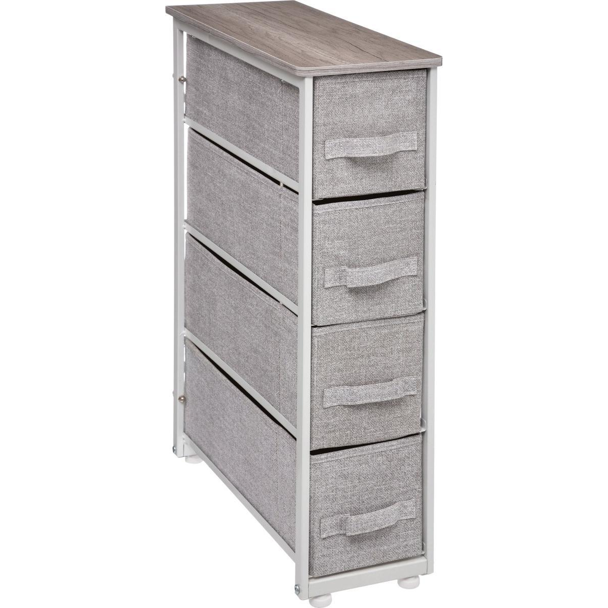 5five Tekstylna szafka 4x szuflady Półka stojąca Metal (130141)-0