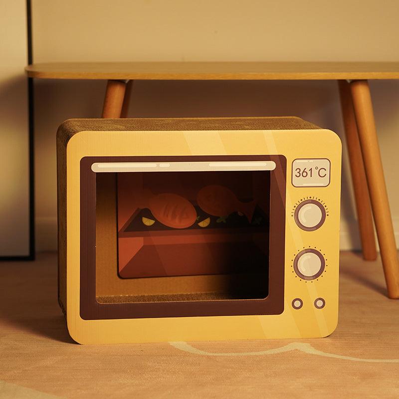 The Ultimate Cat Entertainment Center: Radio Cat Scratcher With Integrated Cat Litter-3