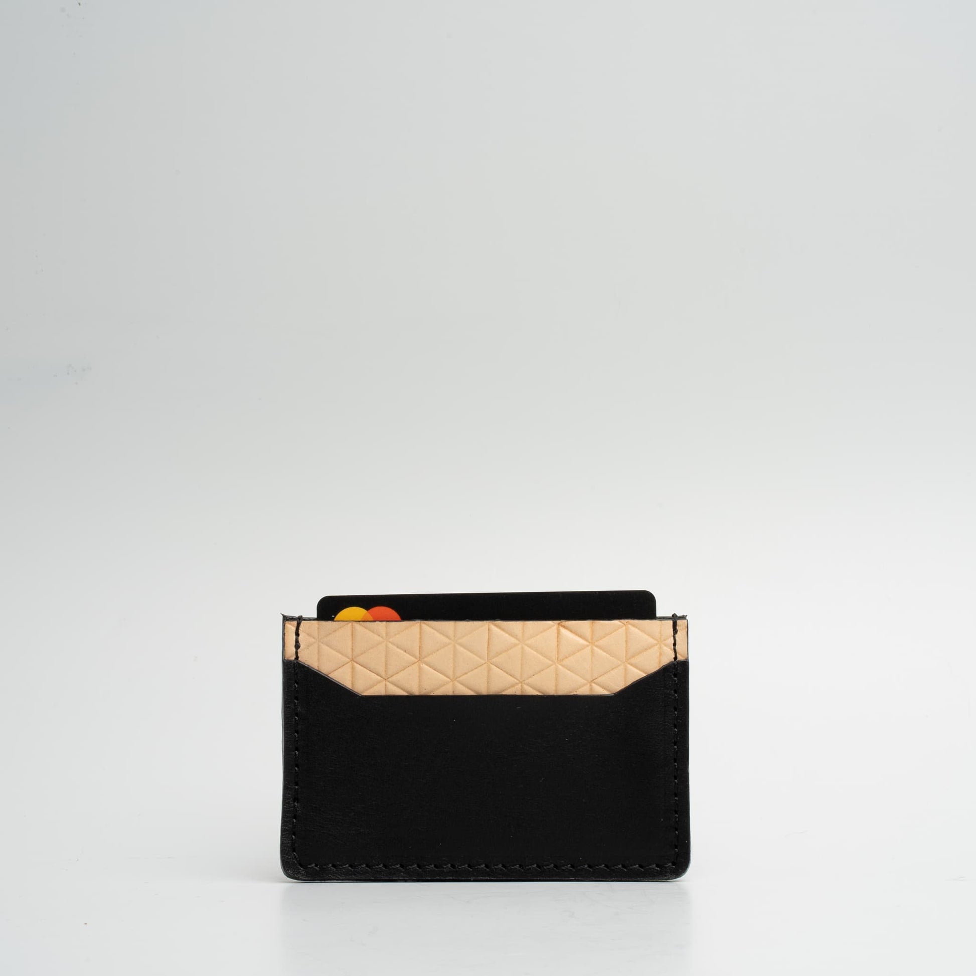 Leather card holder - Geometric Net-3