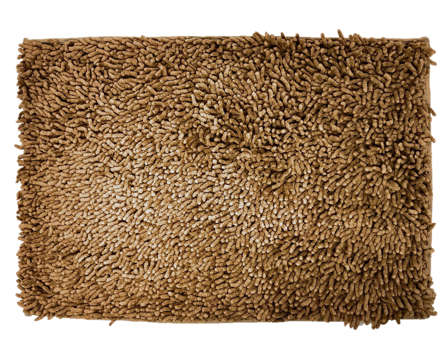 DaDa Bedding Coffee Brown Shaggy Soft Chenille Noodle Carpet Rug Bath Mat-4