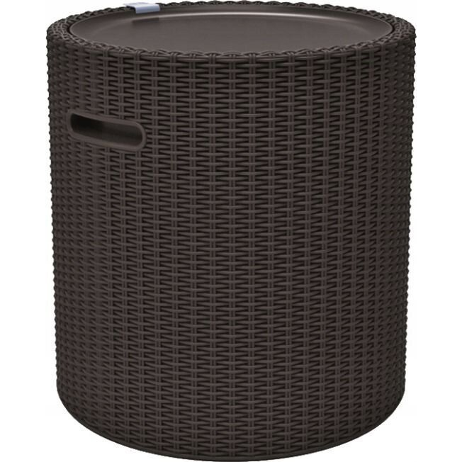 Keter Stolik ogrodowy Curver Keter Cool Stool brązowy z funkcją schowka (230904)-0