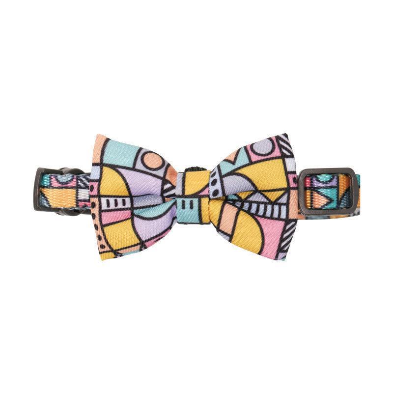 Casual Cotton Bow Tie Cat Collar - Stylish And Playful Accessory For Your Feline Friend-5