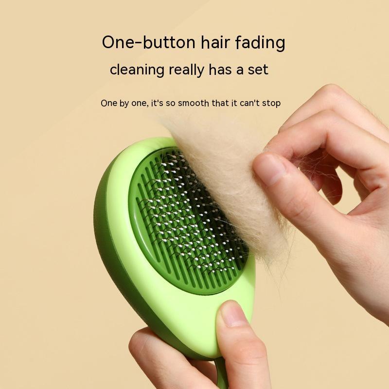 Cat Brush Hair Remover Cleaning Avocado Shaped Dog Grooming Tool Pet Combs Brush Stainless Steel Needle Pet Cleaning Care-2