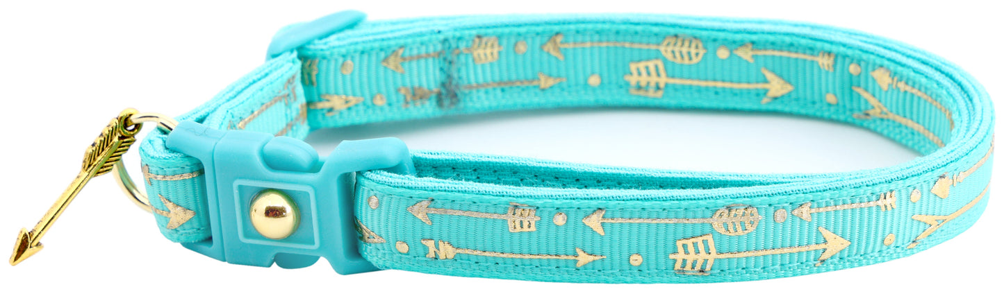 Metallic Gold Arrows Breakaway Cat Collar-20